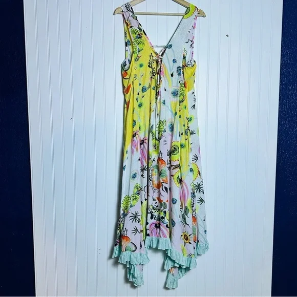 Anthropologie Margaux Sleep Dress Large NWT Floral adjustable Ruffle V Neck - Picture 11 of 15